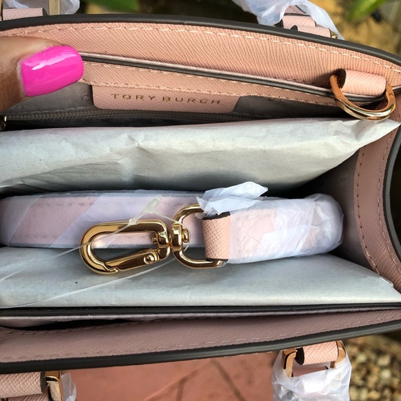 Tory Burch Emerson Micro Satchel in Pink Quartz - Picture 4 of 10